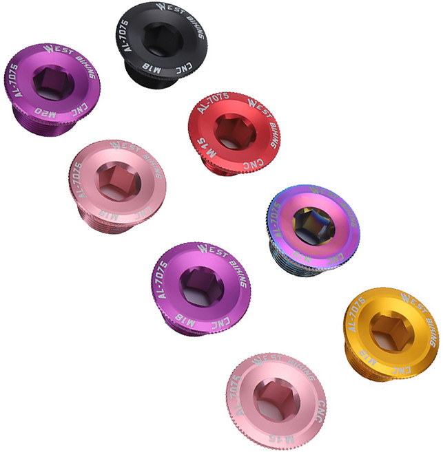 시그니처베이지 자전거 크랭크암 픽싱 볼트링 캡 M15 부품 YPZ489, 1개, 블랙