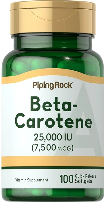 비타민 A 베타 카로틴 25000IU 7500mcg 100정 3개월 고함량 고용량 미국산, 알약/캡슐, 1개 - 쿠팡
