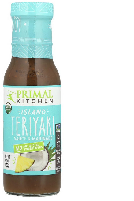 프라이멀 키친 소스 and 마리네이드 아일랜드 데리야끼 256g(9oz) PMK-63960, Primal Kitchen, 소스 & 마리네이드, 아일, 256g, 1개