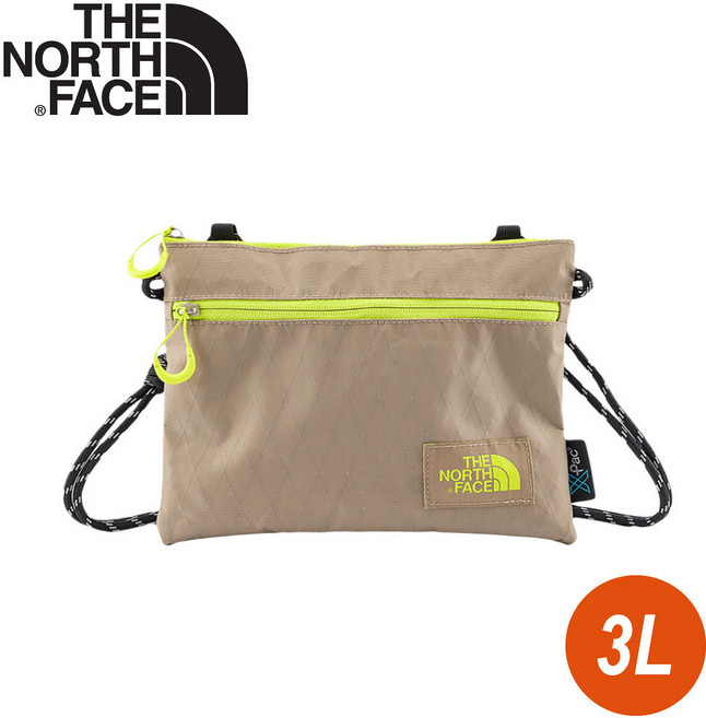 The North Face X-PAC 單肩包, OS, 卡其/螢光黃