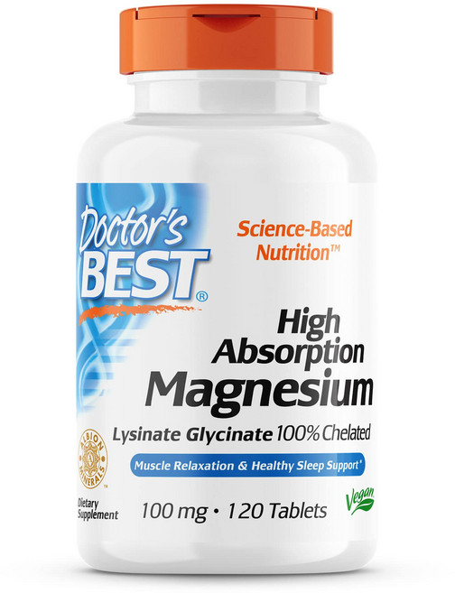 Doctors Best 고흡수 마그네슘 100mg 120타블렛, 120정, 1개