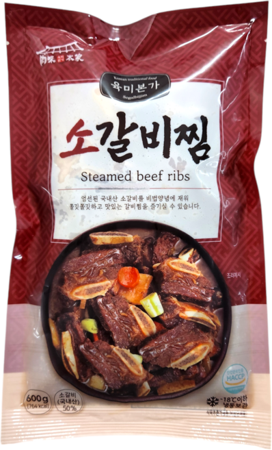 100%국내산!! 육미본가 소갈비찜!! 4.8kg세트구성!! 부드러운 고깃살!, 600g, 8개