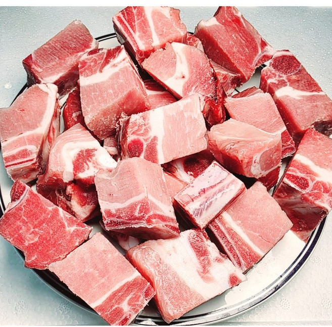 행복미트 돼지 찜갈비 돈갈비 살밥 우수한 갈비찜용, 2개, 1kg