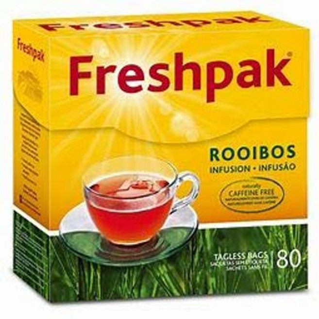 Freshpak 루이보스 인퓨전 차 (2팩) (80개 태그 없는 티백) Freshpak Rooibos Infusion Tea (2 pack) (80 tagless tea bags), 1개, 80ml