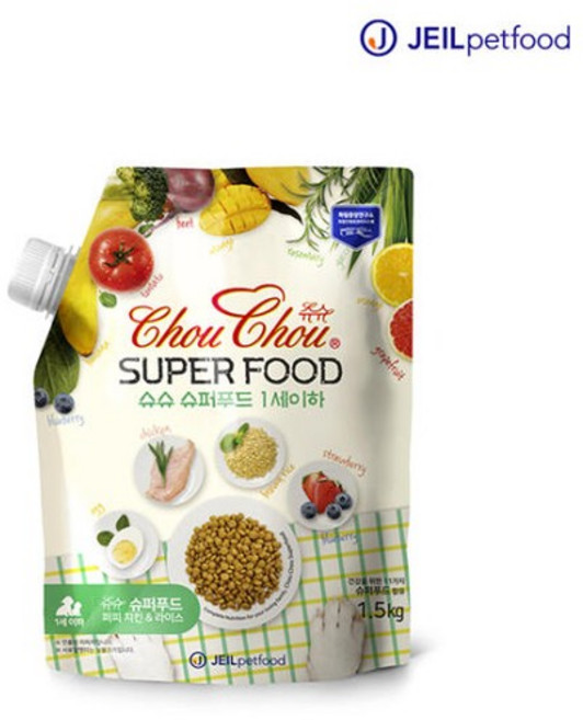 슈퍼푸드 1세이하 퍼피 1.5kg / 강아지 사료, 1개