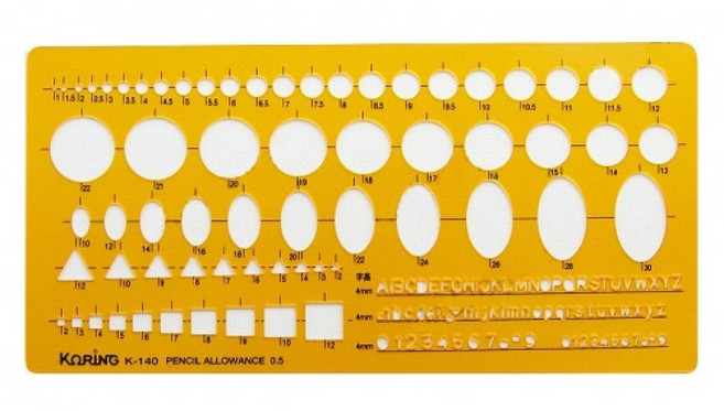 코링 템플렛 K-140 종합정규 제도용품, 본상품