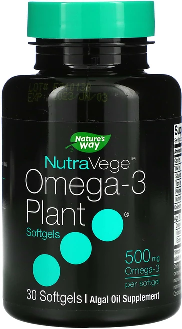 네이쳐스웨이 NutraVege 식물성 오메가-3 500mg 소프트젤 30정, 5개 - 쿠팡