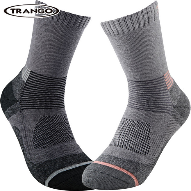 땀을 빠르게 말려주는 쿨맥스 소재 사계절용 트랑고 국산 등산양말 그라토 남자 여자 중목, 다크그레이, 1개