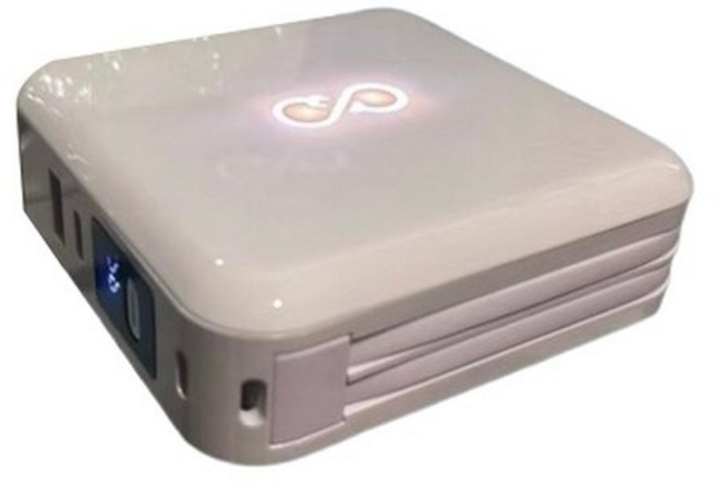 多合一行動電源 10000mAh 自帶線 數位顯示 磁吸無線充電 多功能, 粉, YYL08