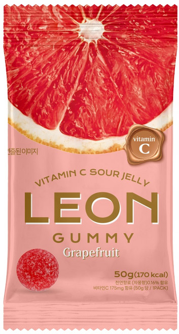 레옹 사우어 비타민C 자몽 젤리 50g, 1개