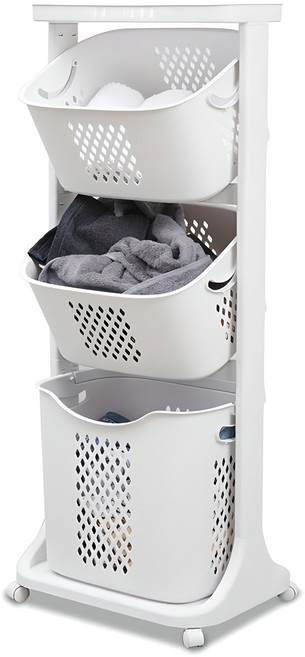 리벤스 스윙 빨래바구니 3단