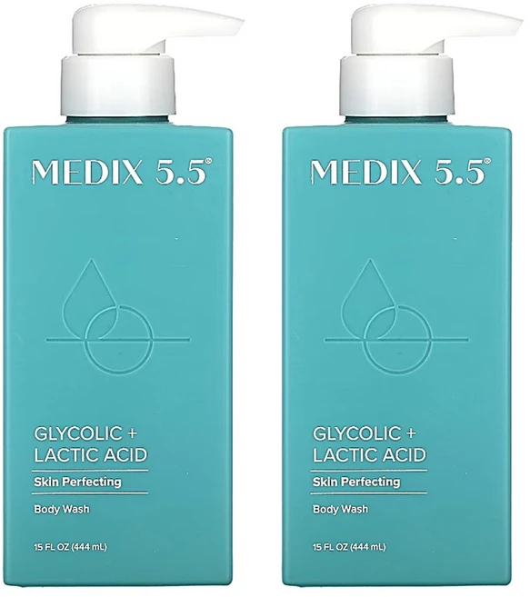 Medix 메딕스 5.5 바디워시 스킨 퍼펙팅 글리콜산 젖산 함유 444ml 2팩, 2개 - 쿠팡