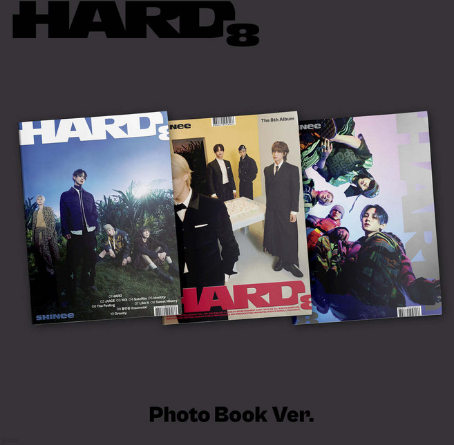 샤이니 앨범 하드 정규8집 HARD Photobook 포토북 랜덤1종 (CD+포토카드+포토북 외)