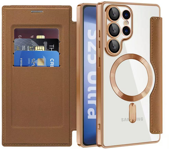 하이엑스 갤럭시 울트라 맥세이프 지갑형 카드수납 가죽 풀커버 휴대폰 케이스