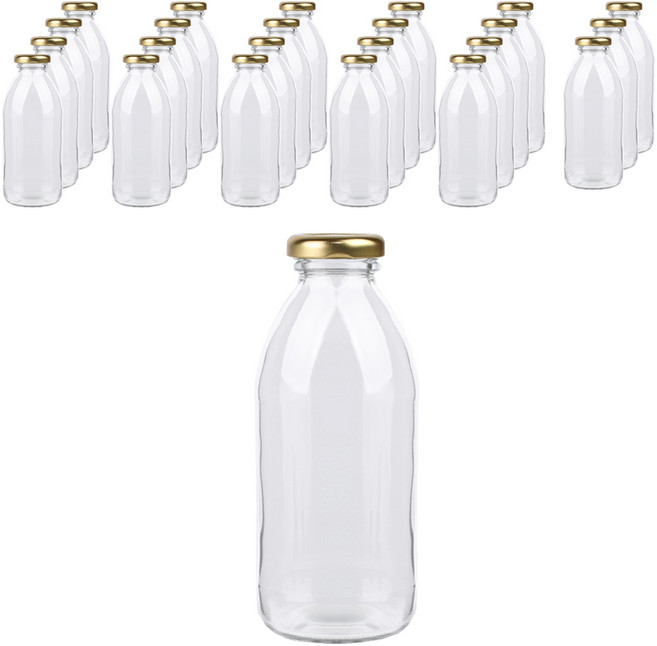 가인글로벌 밀크티500 유리병, 500ml, 24개