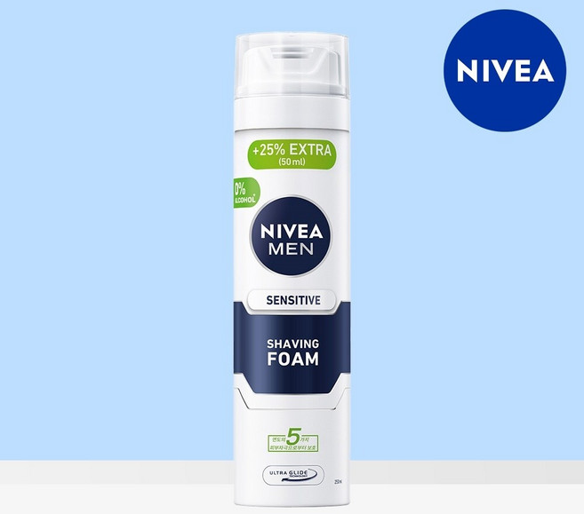 니베아 맨 센서티브 쉐이빙 폼 250ml 1개
