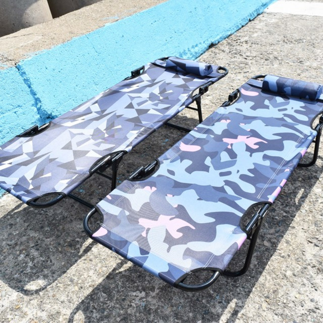 카누FC 25년형 전용가방증정 차박캠핑 접이식 낚시 경량 야전침대 폴딩침대, 핑크밀리터리, 1개