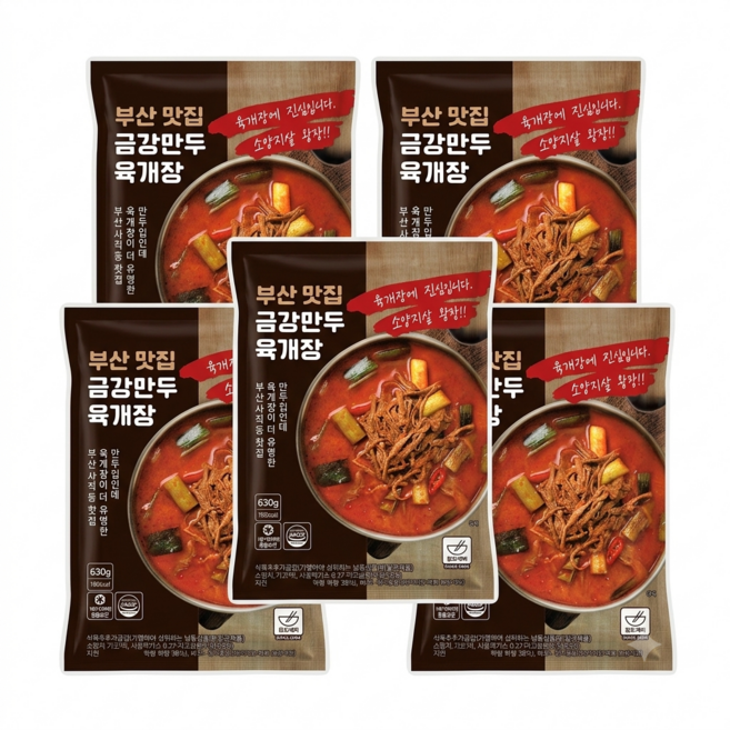 참도깨비 부산 맛집 금강만두 육개장, 630g, 5개