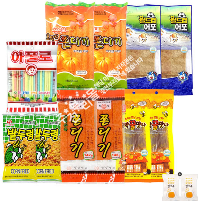 쫀드기 총11봉 세트(+밀크츄 2봉 포함), 1세트, 1.212kg