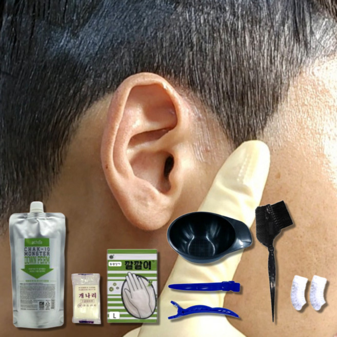 미용실 셀프 남자 옆머리누르기 초강력 다운펌약, 1개, 300ml