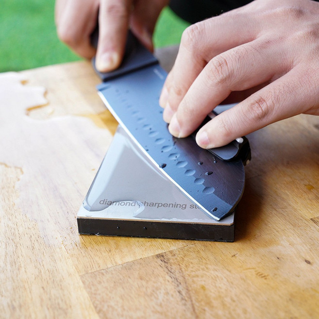 협력사 모터빌라 칼갈이 잡이 숫돌 육각 다이아몬드 샤프너 야스리, 다이아몬드 숫돌, 하드 600방, 1개