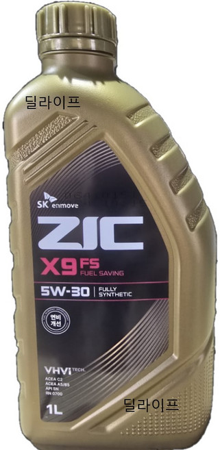 SK ZIC 지크 X9 FS 5W30 1L, 1개