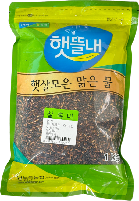 남보은농협 햇뜰내 찰흑미, 1kg, 1개