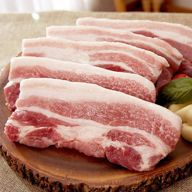 스페인 듀록 흑돼지 프리미엄 삼겹살 2kg (12mm컷팅/구이용), 1개