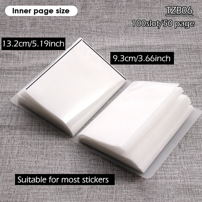 100 슬롯 빈 네일 스티커 수집용 보관책 사진 앨범 디스플레이 데칼 정리함 트렌디한 살롱 도구 용품, 01 TZB06