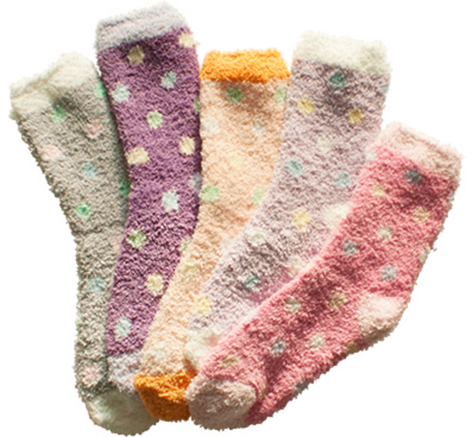 여자 도톰한 수면양말 여성 땡땡이 두꺼운 겨을 따뜻한 빅사이즈 국산 고급 양말 5켤레