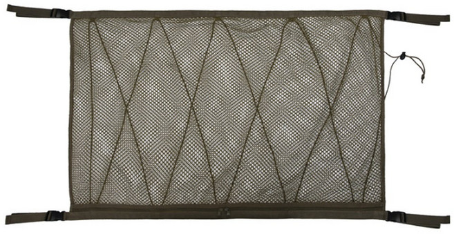 데일리공감 정리하망 카키색 차량 천장 정리망 수납 그물망 네트망 차박 캠핑 차량수납, 1개