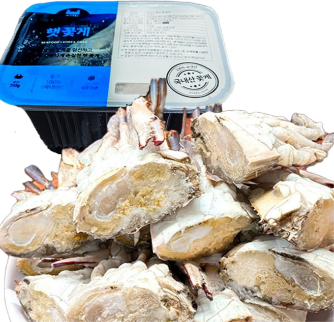 국내산 살이 꽉찬 실속 절단꽃게, 1개, 1.4kg