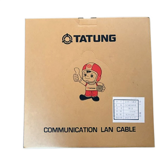 TATUNG 大同網路線 CAT.6 100M 23AWG 黑色, 1個