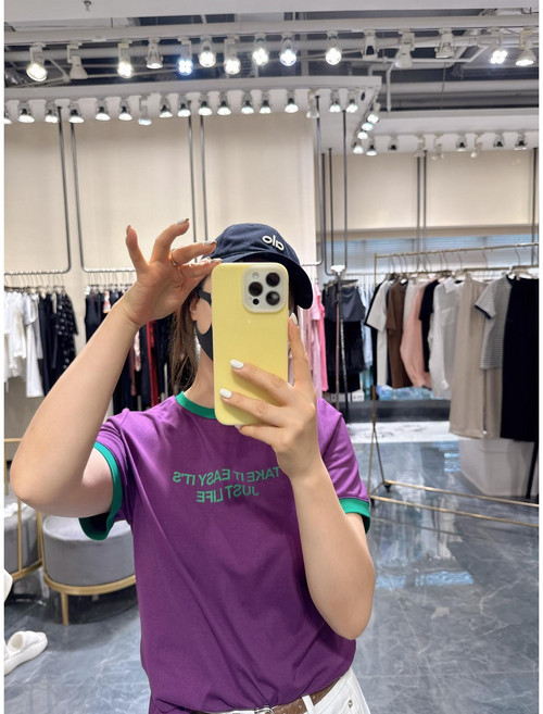 수워나 여성 순면 여름 반팔 티셔츠