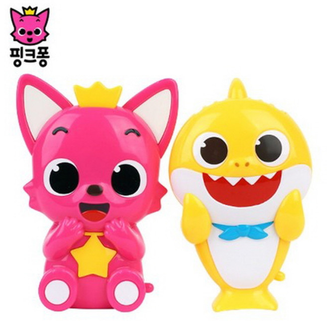 핑크퐁 아기상어 자동 목걸이 선풍기 색상 노랑, 1개