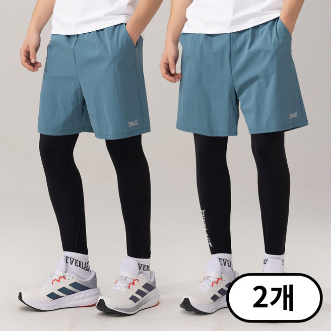 1+1 에버라스트 남자 반바지 레깅스 투인원 헬스