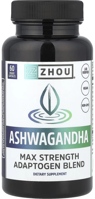 Zhou Nutrition 아슈와간다 베지 캡슐 60정, ZhouNutrition아슈와간다베지캡슐60정, 1개 - 쿠팡