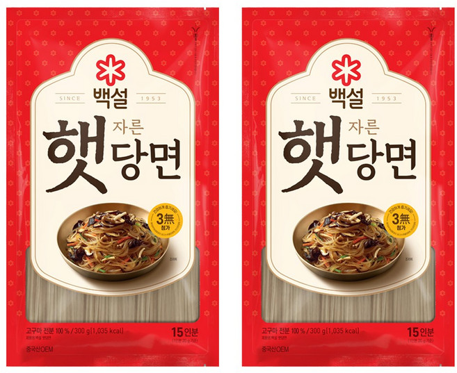 백설 햇당면, 300g, 2개