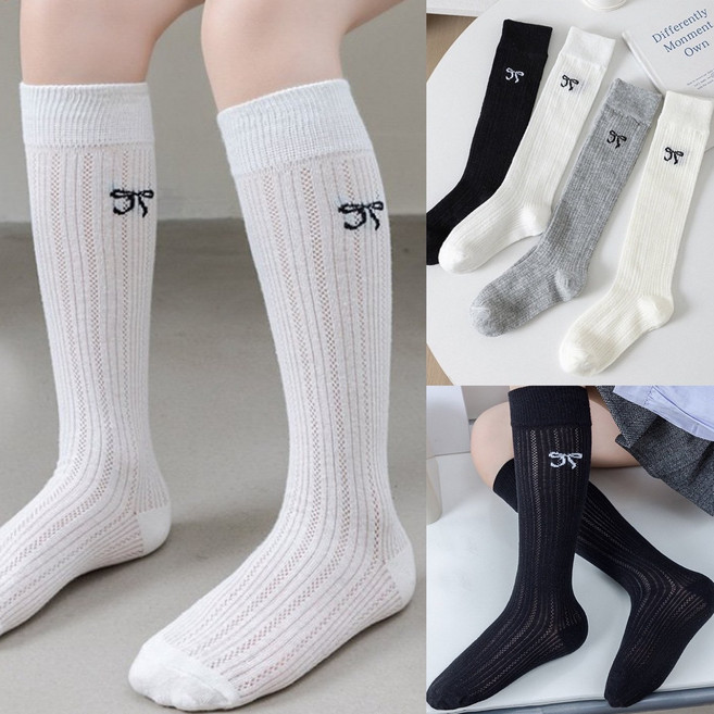 여아 키즈 여름 리본 반스타킹 4컬러 / 반타이즈 니삭스 초등 여름 매쉬 양말