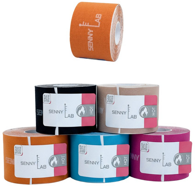 세니랩 핫 스포츠테이프 언컷 5cm x 5m (5color), 오렌지, 1개