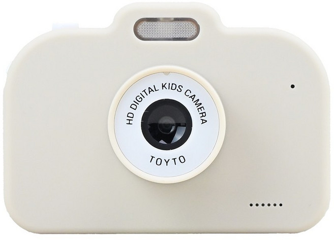 토이토 4세대 어린이 미니 토이 디지털 카메라 키즈 C타입 SD카드, 1개, 크림