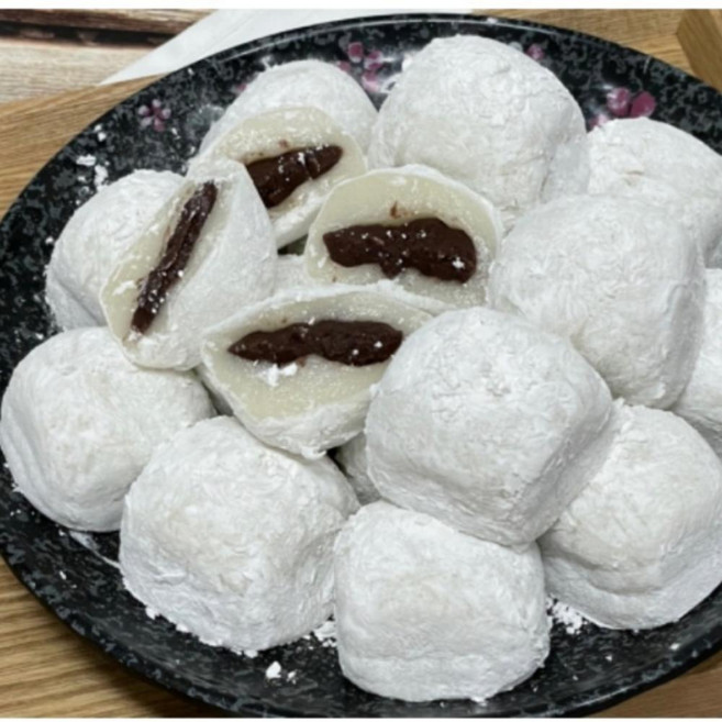 맛나유 20개 모찌 찹쌀떡 선물 떡 옛날찹쌀떡 간식 찹쌀모찌 왕찹쌀떡 수능 합격선물 쫀득한, 단품