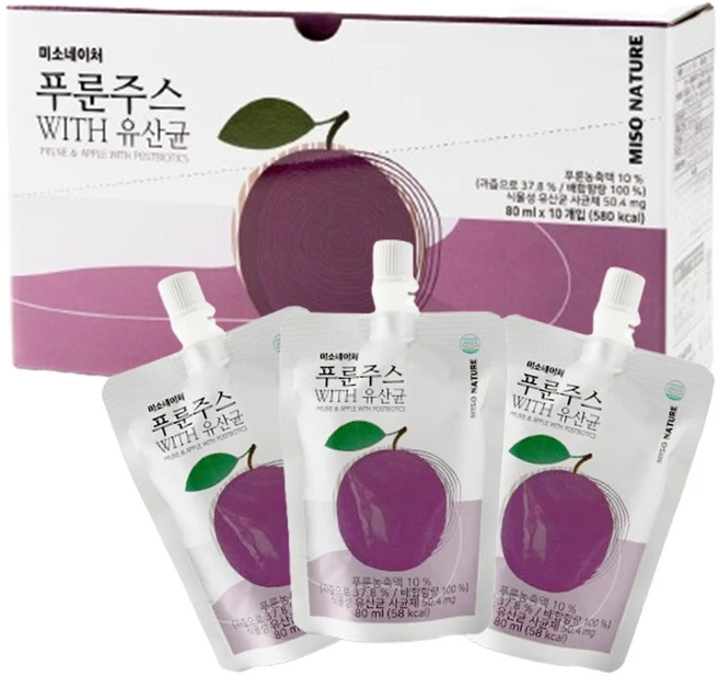 푸룬주스 With 유산균, 800ml, 1박스 - 쿠팡