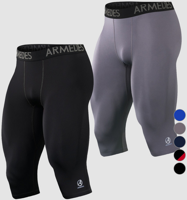 아르메데스 남성용 기능성 언더레이어 7부바지 2매세트