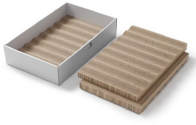 팡팟 고양이 스크래쳐 웨이브, 1개, 화이트