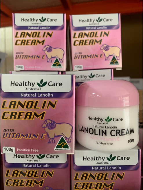 Healthy Care 天然綿羊油維他命E霜 100g, 1個, 2瓶 (2029/7月）