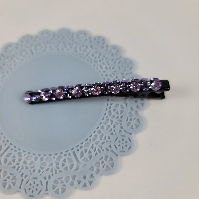 8color 큐빅 집게핀 투톤 보석 7cm 스톤 앞머리 헤어핀 옆머리 머리핀