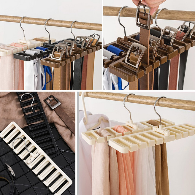 밸트 허리띠 넥타이 정리 걸이 머플러 스카프 걸이 행거 소품정리, No.01 허리띠 넥타이 걸이 블랙, 1개