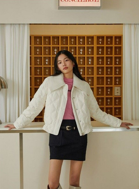 에고이스트 니트카라 탈부착 경량 구스점퍼 ER1TD600 LRZ991