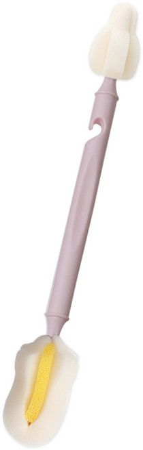 하이비 젖병 젖꼭지 세척솔 몽글이 듀얼 버블프로솔, 1개, 인디핑크